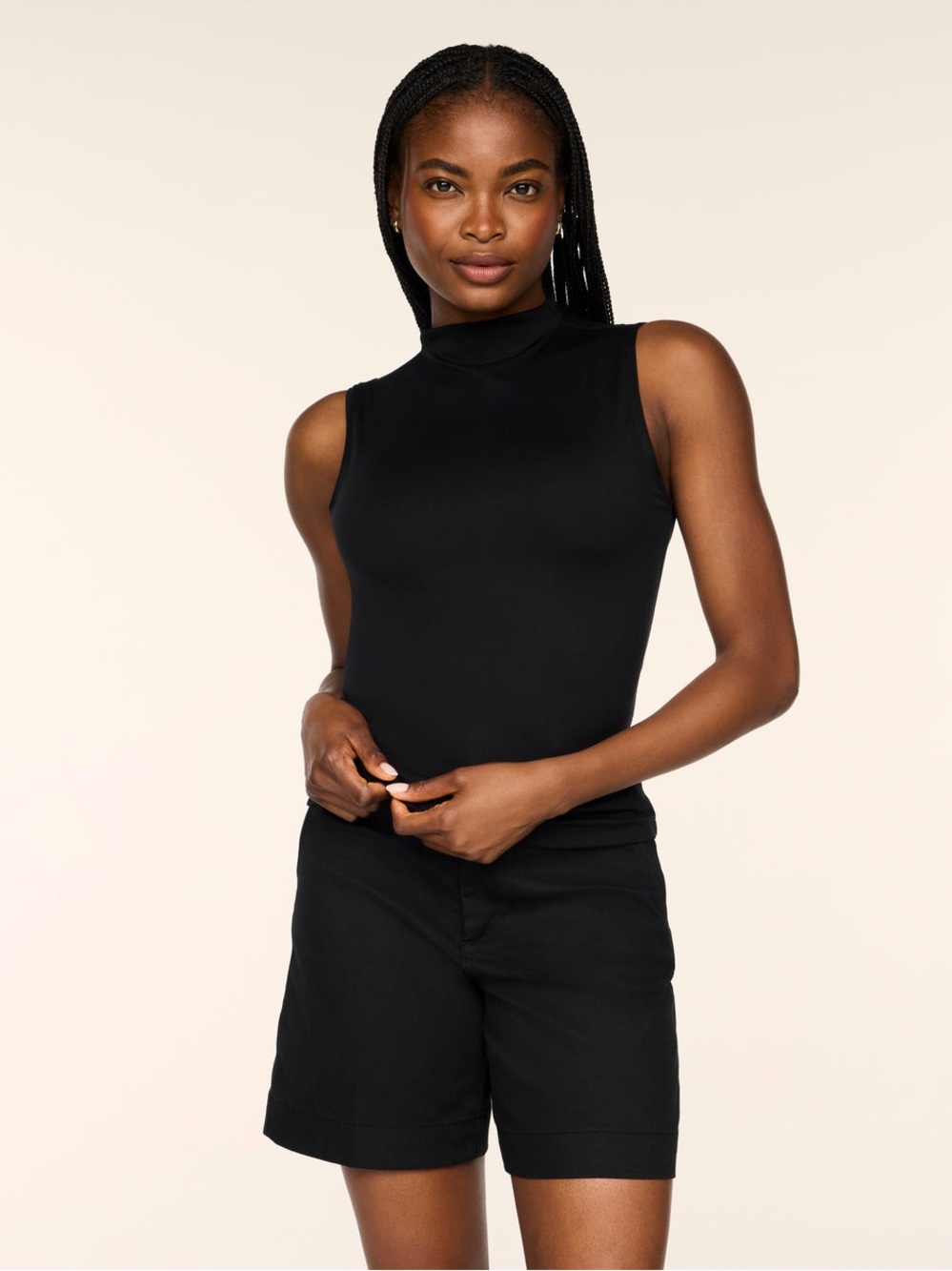 Spanx Jersey Mock Neck Tank Top